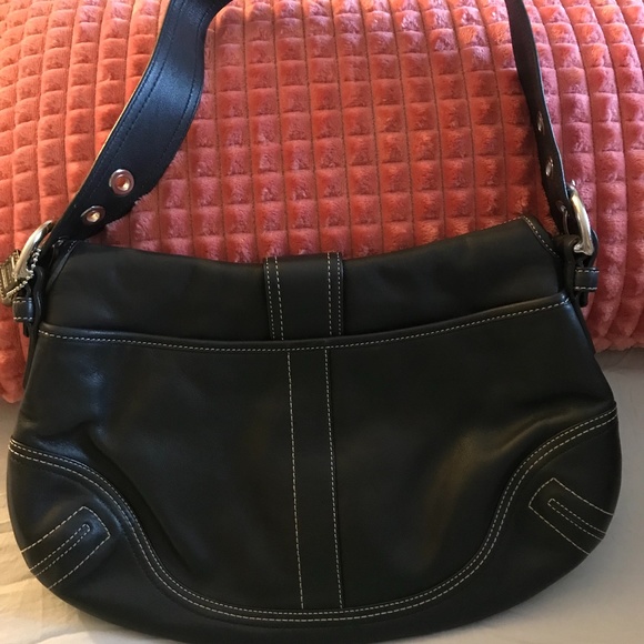 Black Leather Coach bag - Picture 2 of 4